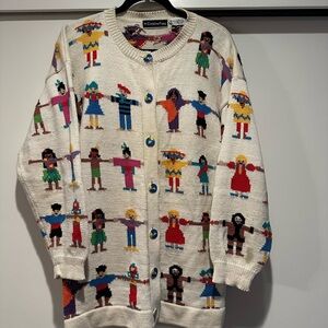 We Are The World sweater by Christine Foley